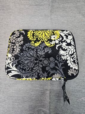 Vera Bradley Tech Laptop iPad Ereader Case in Baroque Pattern Yellow Black White